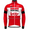 Completo Maglia ML + Pantaloncino con bretelle ML 2022 Lotto Soudal Rosso Bianco